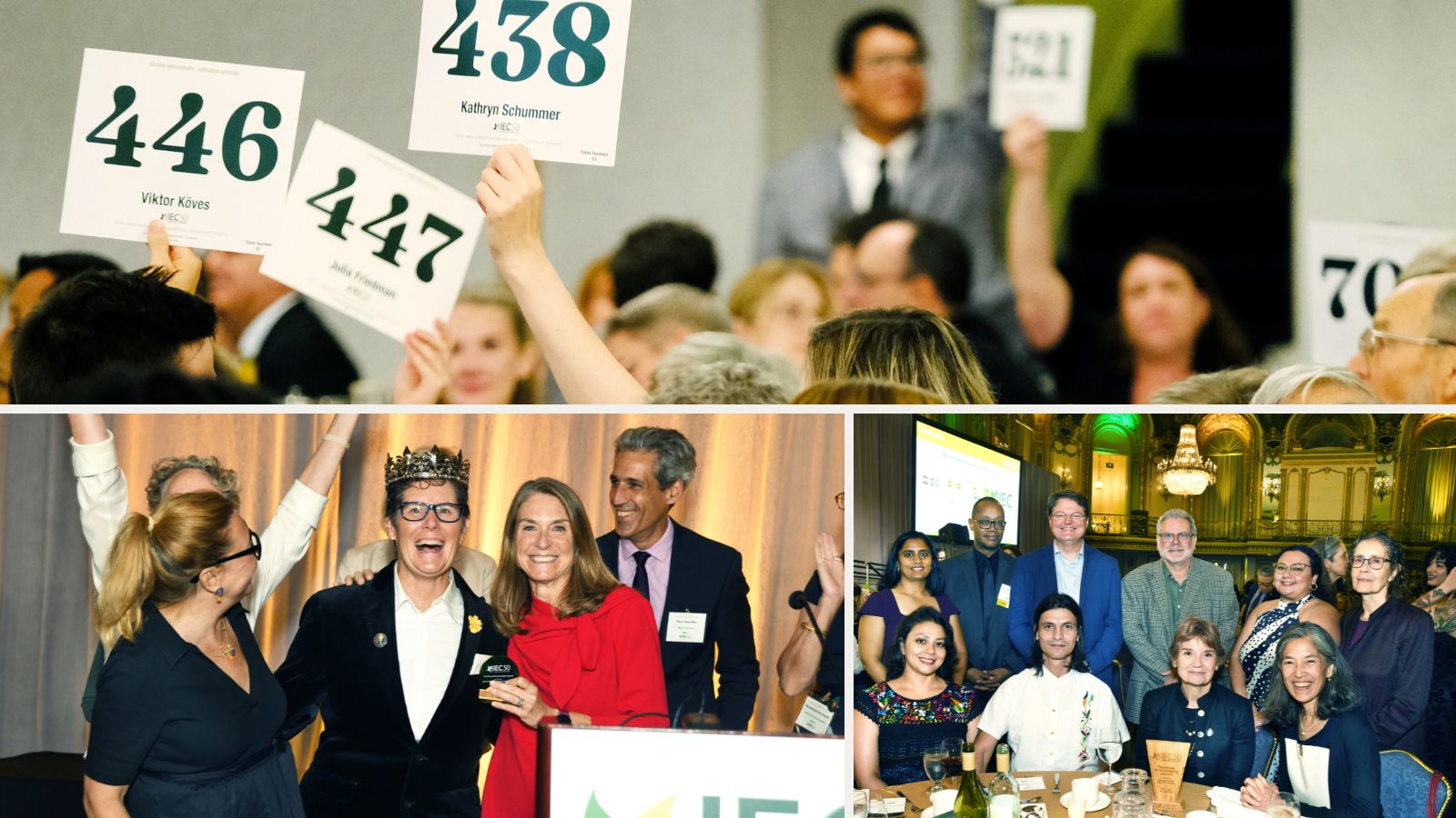 Collage of photos from IEC's 2025 dinner