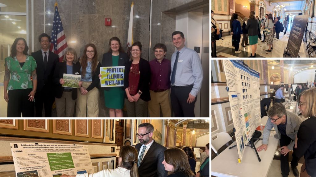 photo collage of scientists and advocates for Illinois wetlands at the Capitol