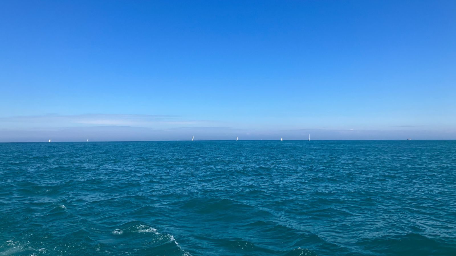 View of Lake Michigan from the shore
