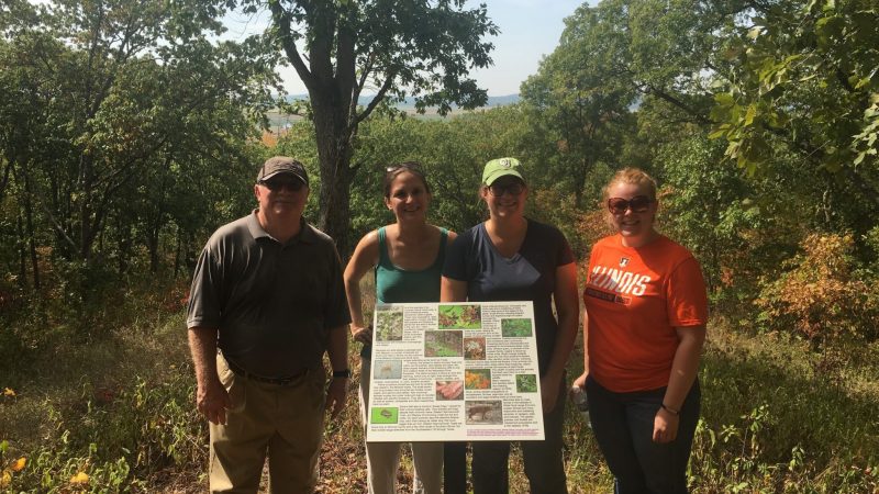 With Mary Vandevord of Heartlands Conservancy at White Rock Nature Preserve.